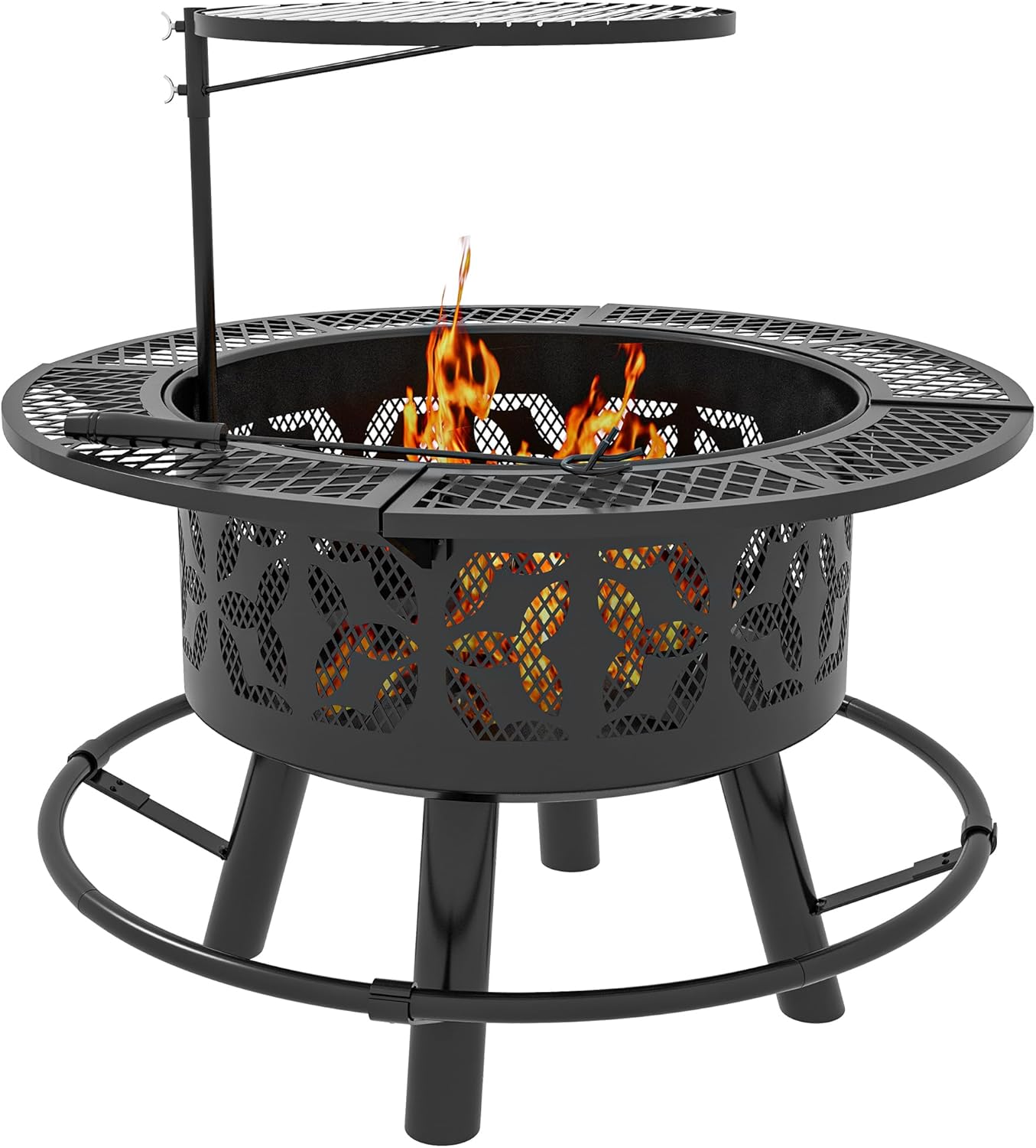 2-in-1 Fire Pit, BBQ Grill, 33
