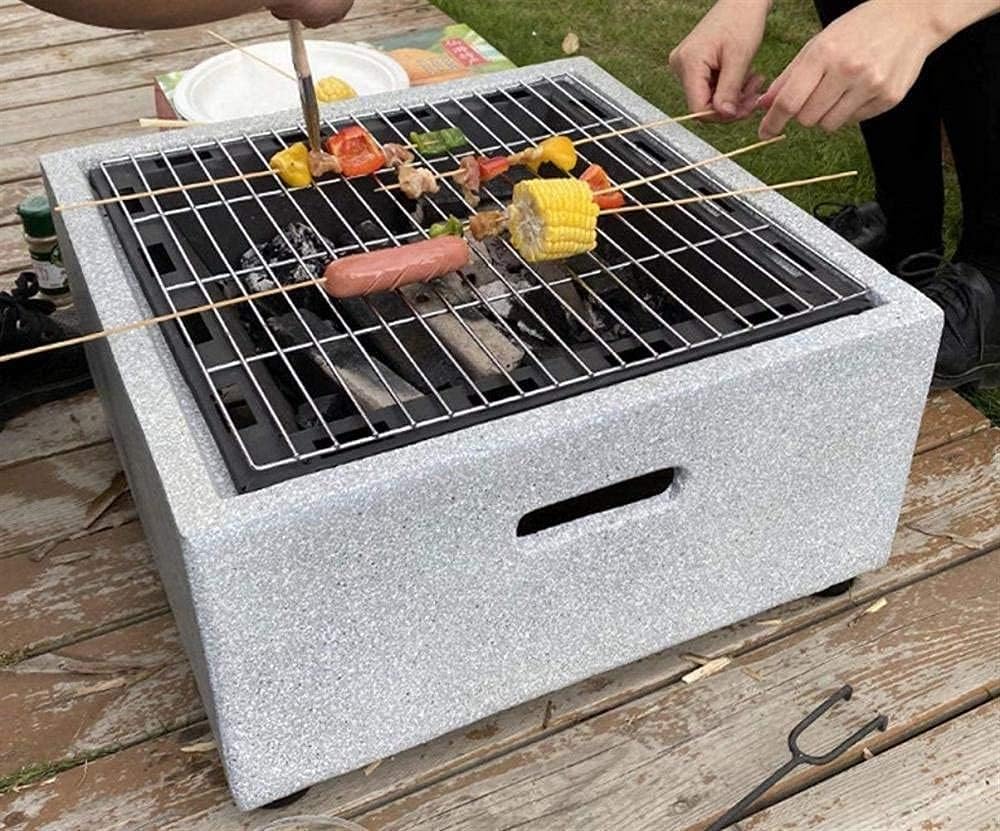 Large Retro Fire Pit Gray Cast Iron Brazier Heater Multifunctional Camping Bowl BBQ for Backyard,Camping,Picnic,Bonfire,Garden