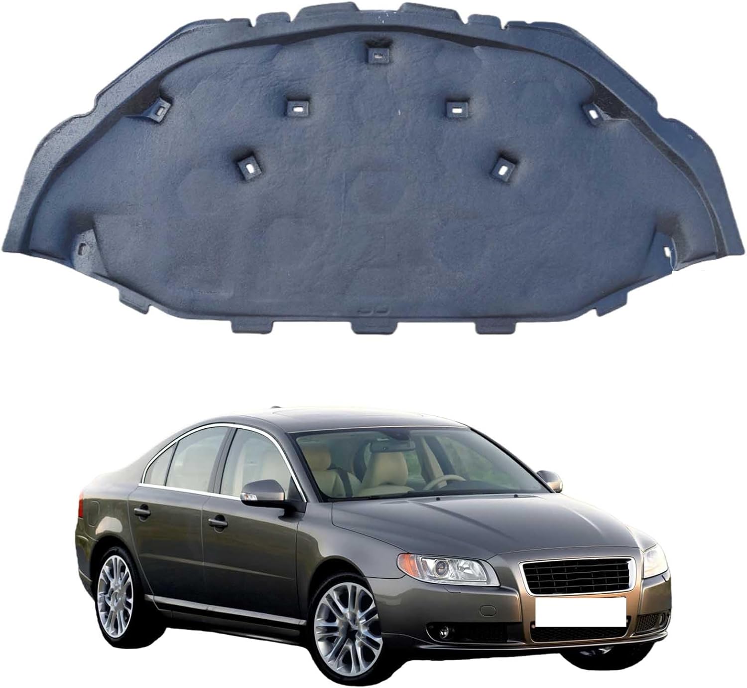 Car Front Hood Engine Sound Pad for Volvo S80 2007-2014 OE:31298731, Heat Insulation Cotton Mat Cover Soundproof Car Accessories