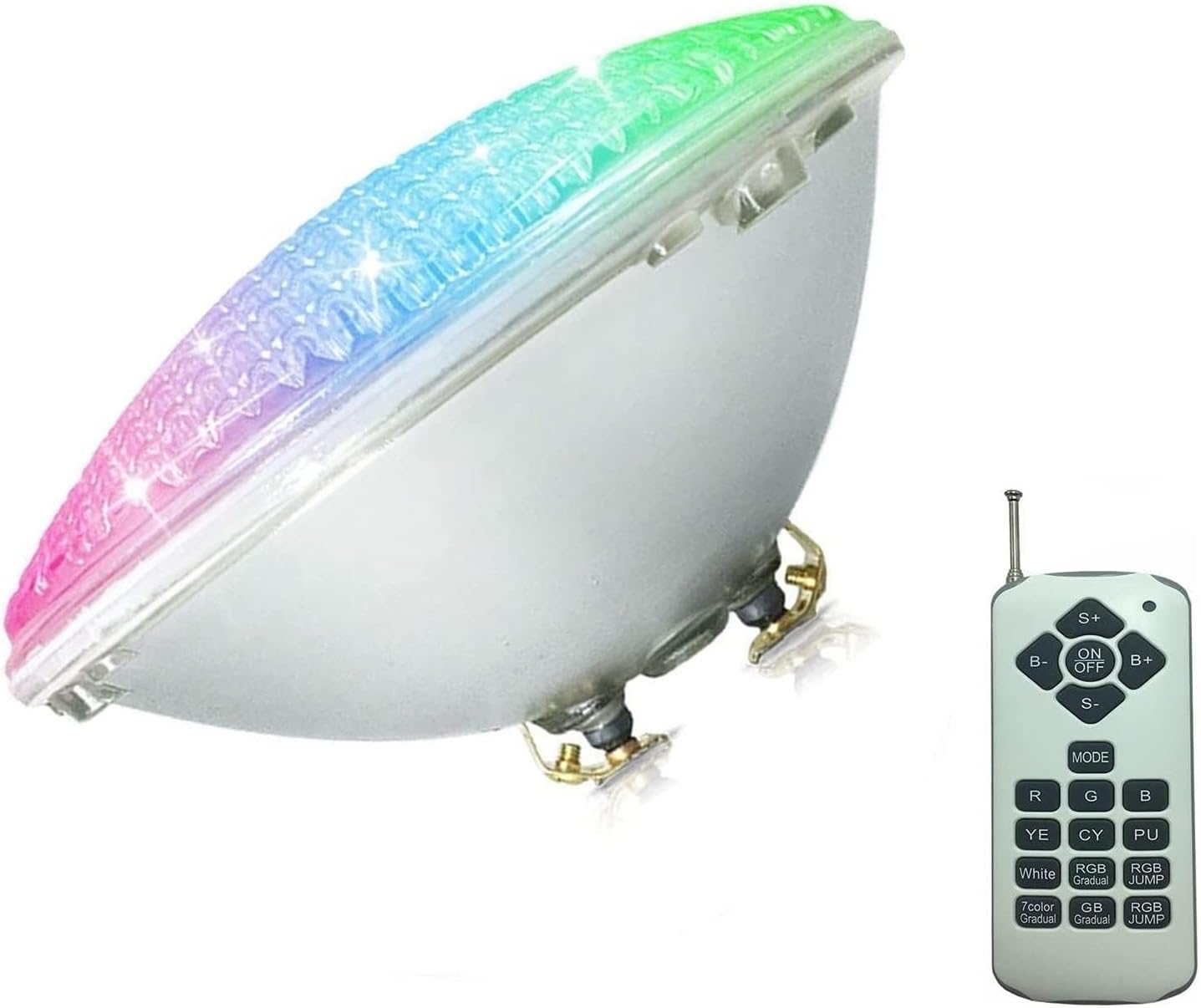 LED Fountain Light - Underwater Pool Light, IP68 Fountain Lights, W/Remote 12V Swimming Pool Underwaters Lights, RGBW PAR56 Pool Bulbs, Waterproof Inground Pools Lamp(45W)