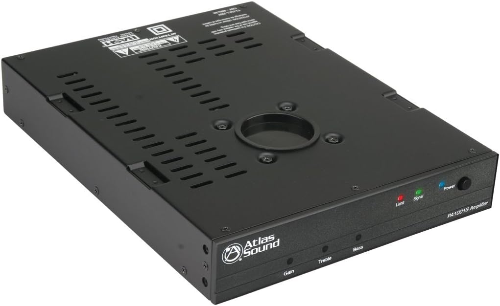 Atlas Sound PA1001G 100 Watt Single Channel Pole Mount Amplifier