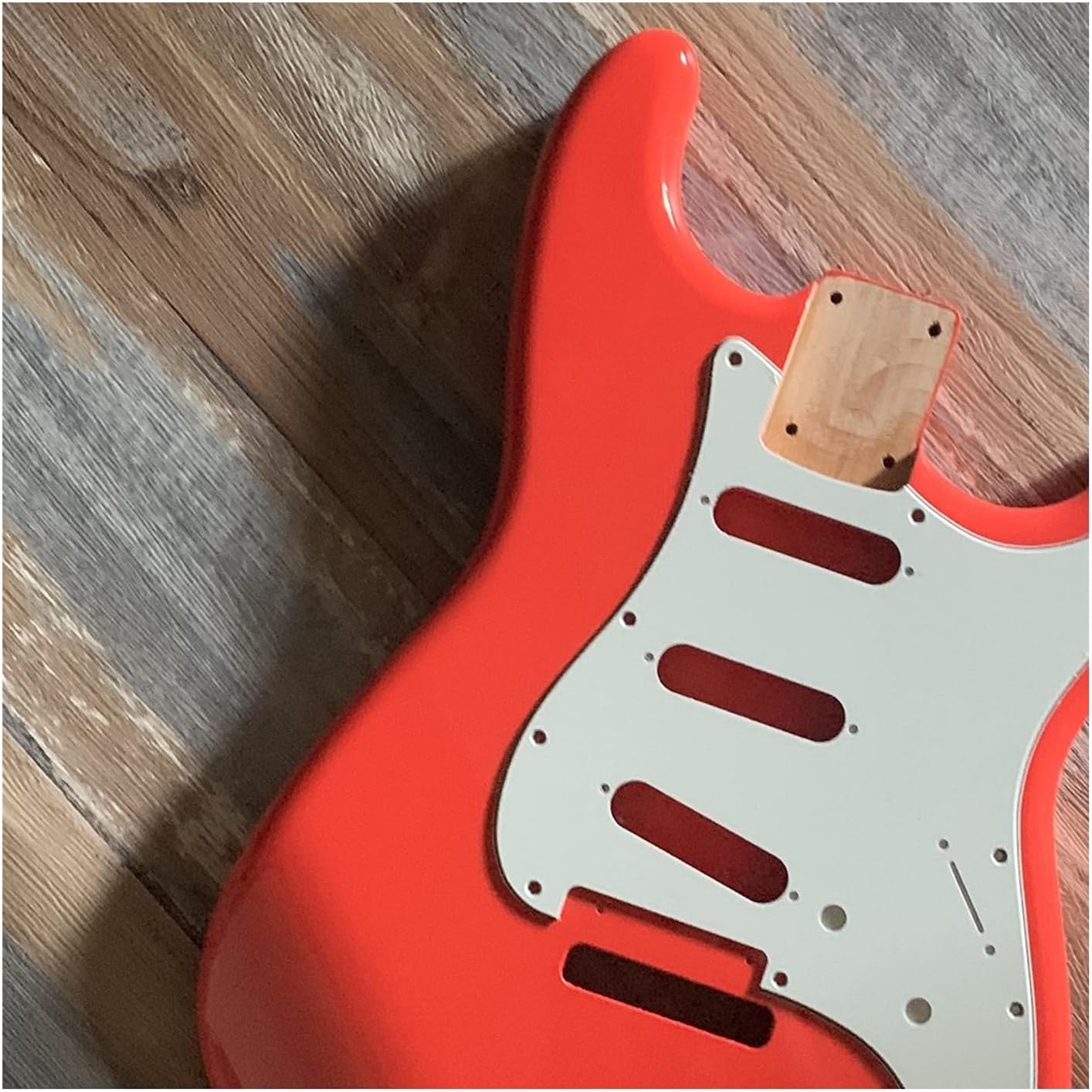 Unfinished Guitar Kit Electric Guitar Body North American Alder Guitar Semi-Finished Manual DIY Guitar Barrel Replacement Guitar Accessories Handmade ​Guitar Body (Color : Red)
