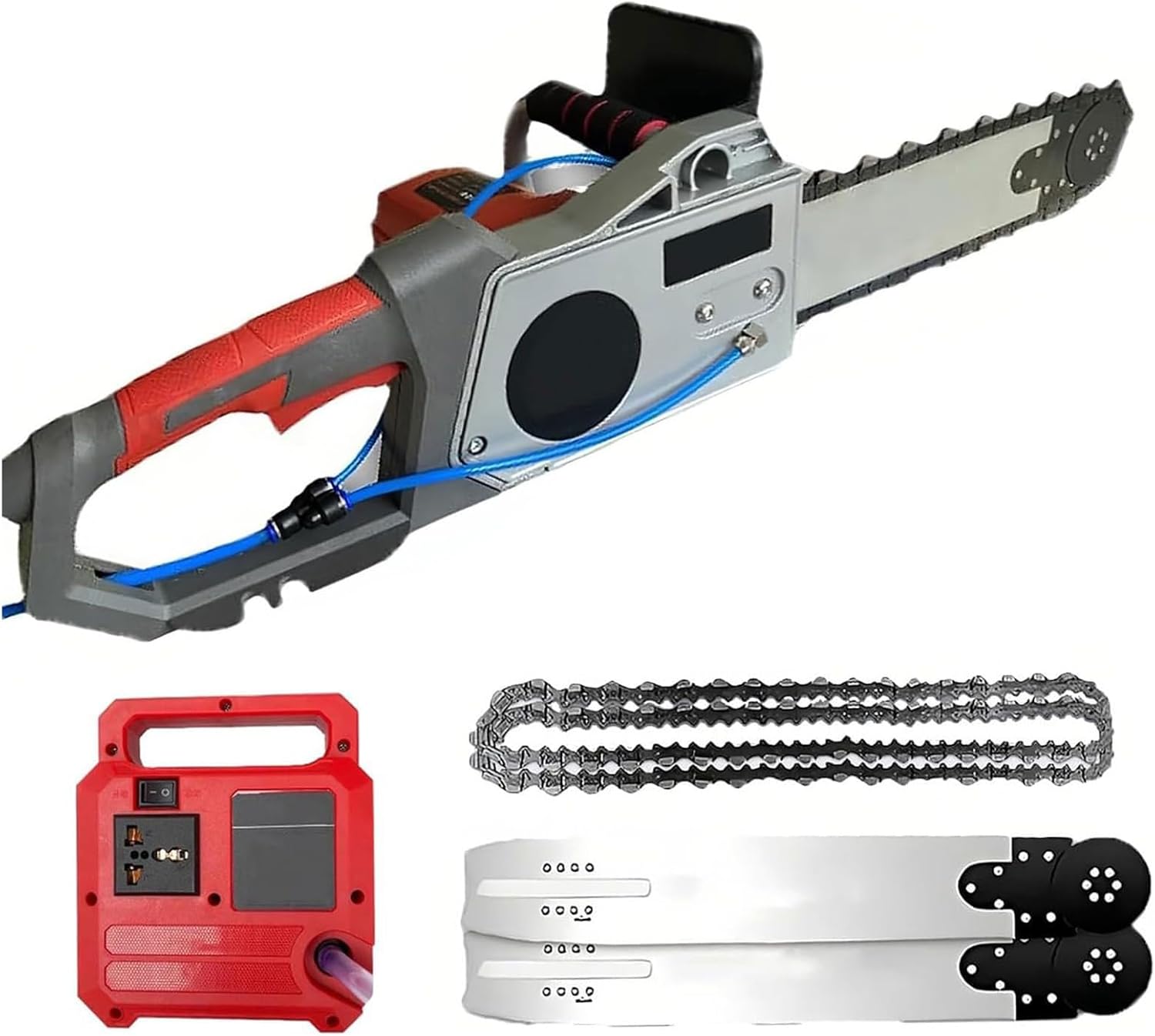 Electric Concrete Chain Saw Handheld Concretes Cutting Saw Diamond Chain Wall Cutte With Water Pump Dust Removal For Concrete, Steel Bars, Marble, And More Heavy Duty Power Tool(A 350)