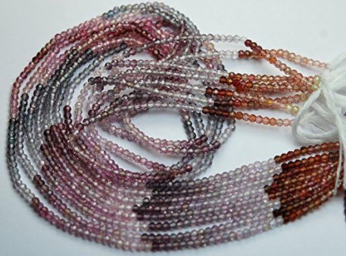 13'' super micro faceted, natural multi spinel micro faceted rondelles beads 2.5mm aprx