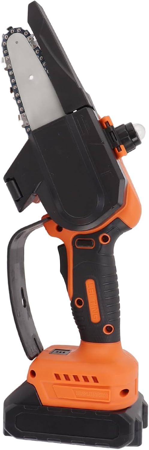4inch Mini Chainsaw, Handheld Portable Battery Powered Adjustment High Power Small Chainsaw with Suitable for Home, Gardening, Camping