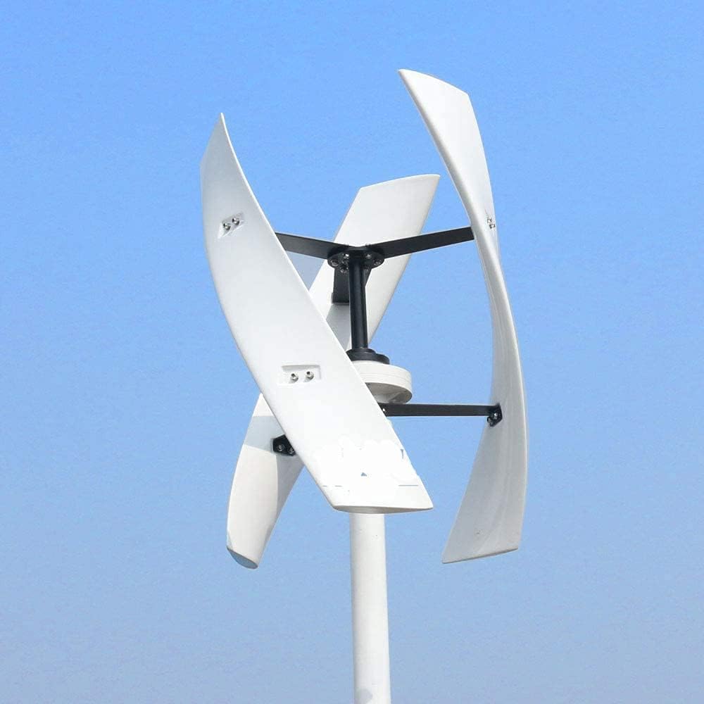 Wind Turbine Generator Vertical Axis Wind Generator+12V 24V 48V Vertical Wind Turbine with 6000W ON Grid Tie Inverter No Noise