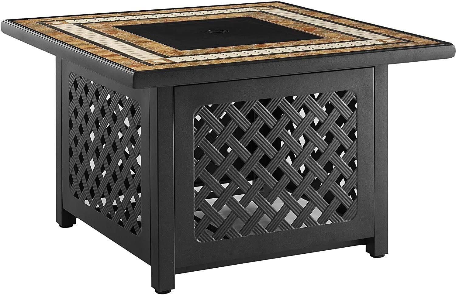 Maykoosh Modern Fire Table - Outdoor Patio Heater, Steel & Stone Firepit, 360 Degree View, Easy Controls