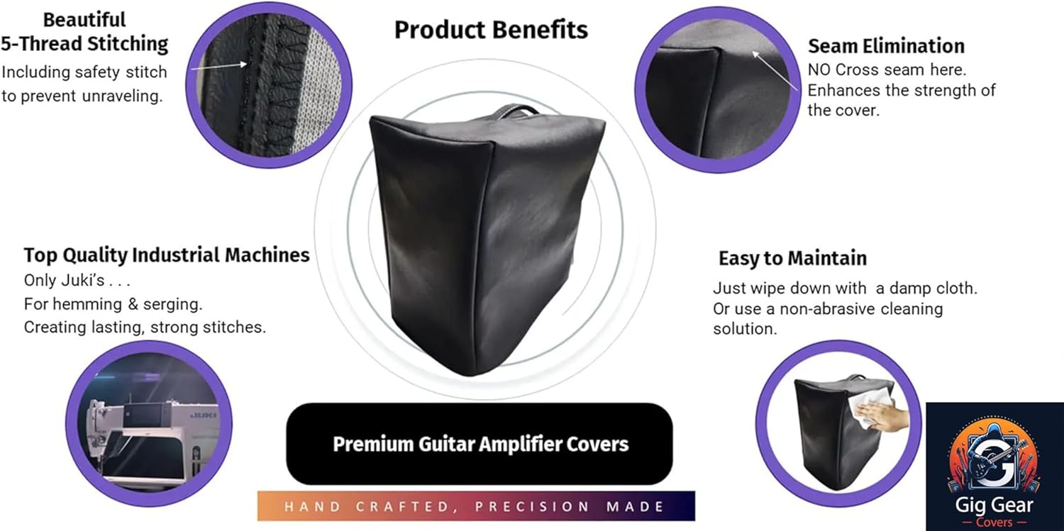 Gig Gear Cover for Peavey invective .212 2x12 Guitar Amplifier | Genuine Waterproof Cordura or Synthetic Leather Fabric | Select Color, Padding & Pocket Options | Made in US
