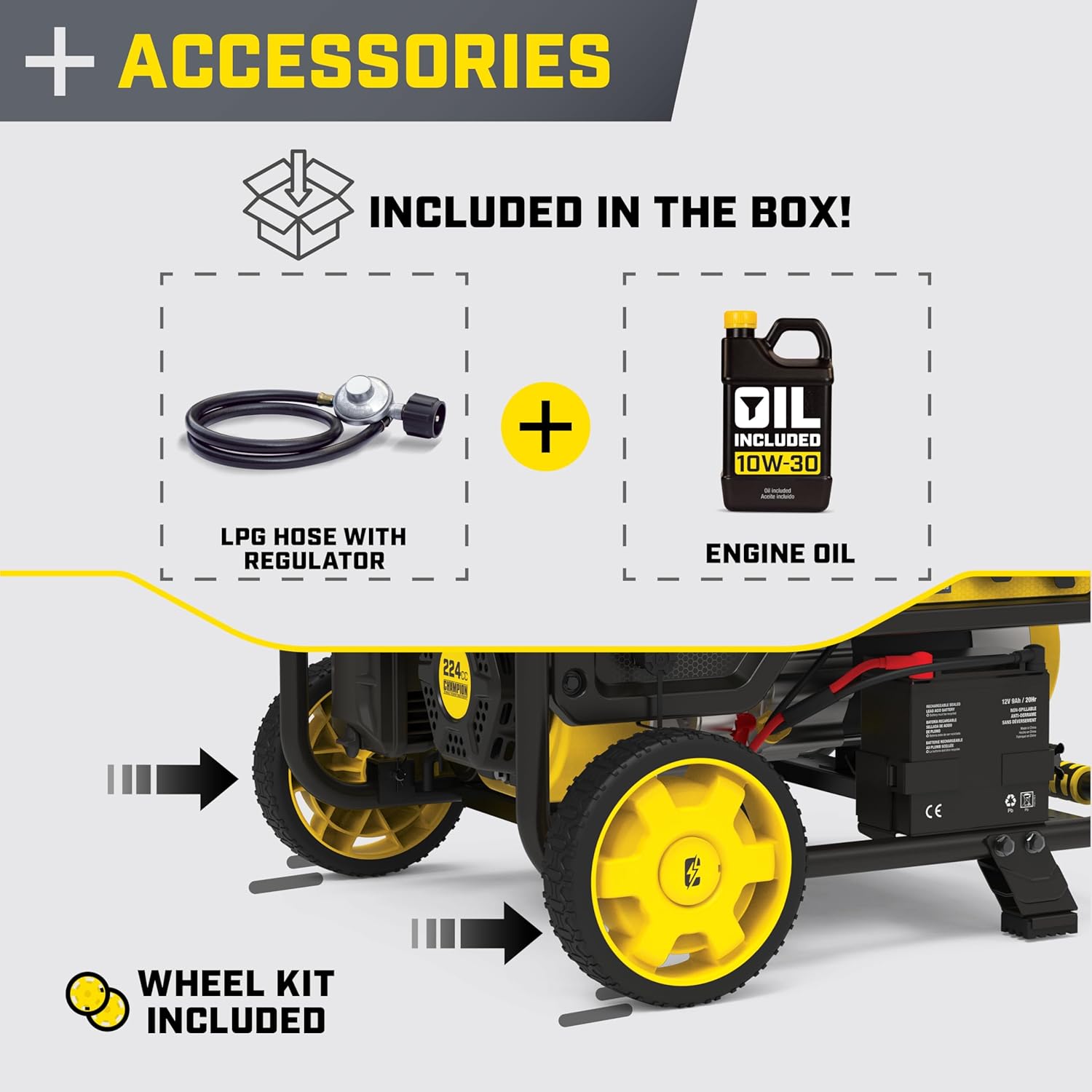 Champion Power Equipment 4750-Watt Electric Start Dual Fuel RV Ready Portable Generator with CO Shield, CARB Compliant