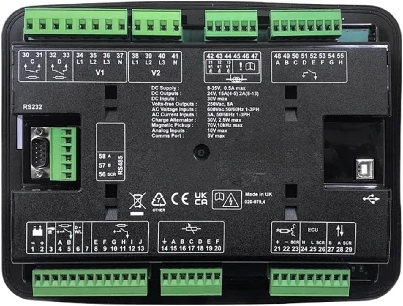 Deep Sea Diesel Generator Auto Start Control Module LCD Display Controller Panel DSE7320 MKII DSE7320 DSE7310(DSE7310MKII Original)