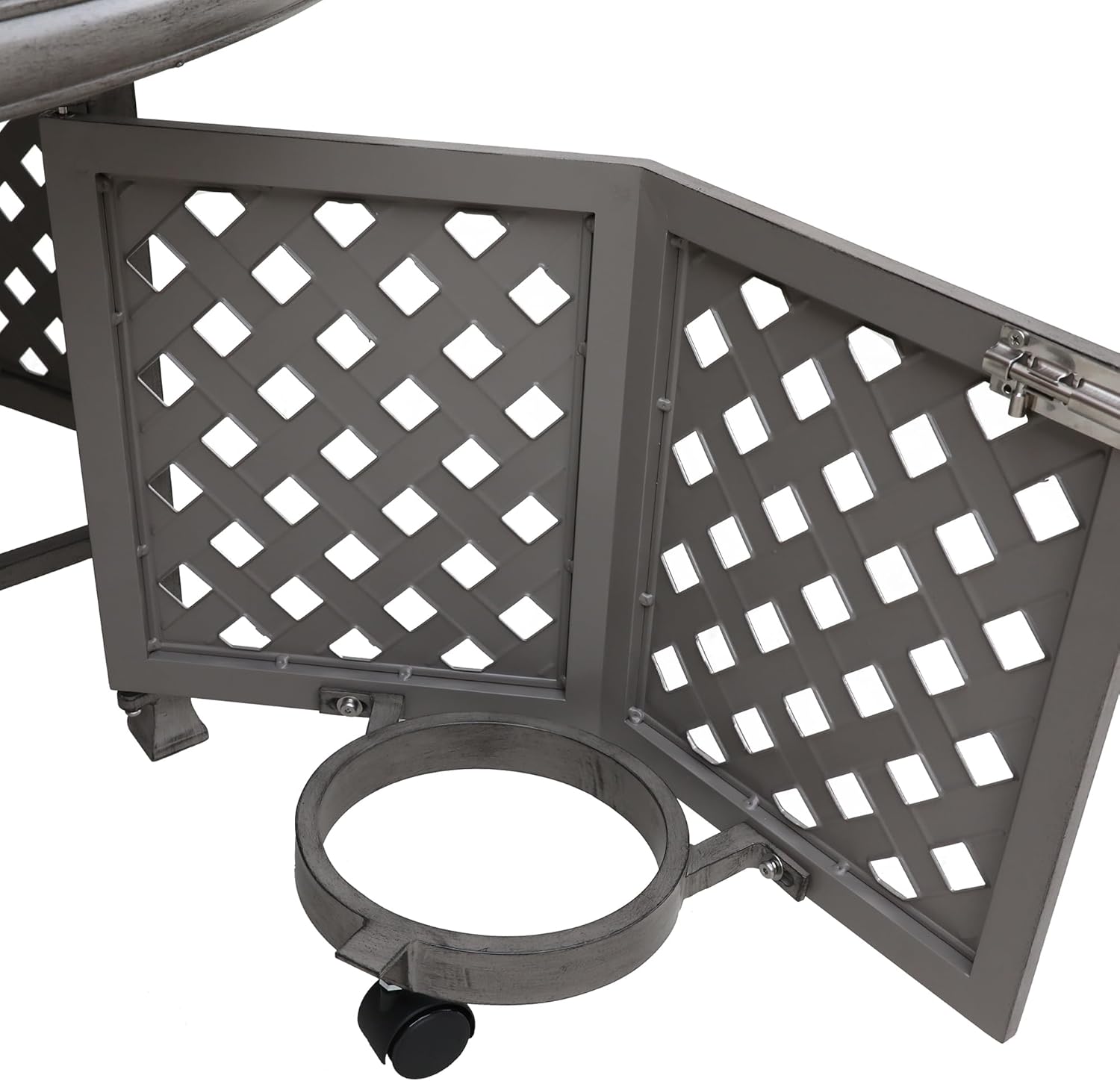 Cast Aluminum Propane Gas Firepit Table, Chat Height