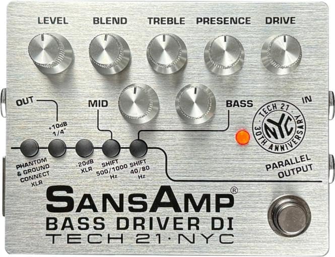 Tech 21 SansAmp Bass Driver DI 30th-anniversary Edition Pedal