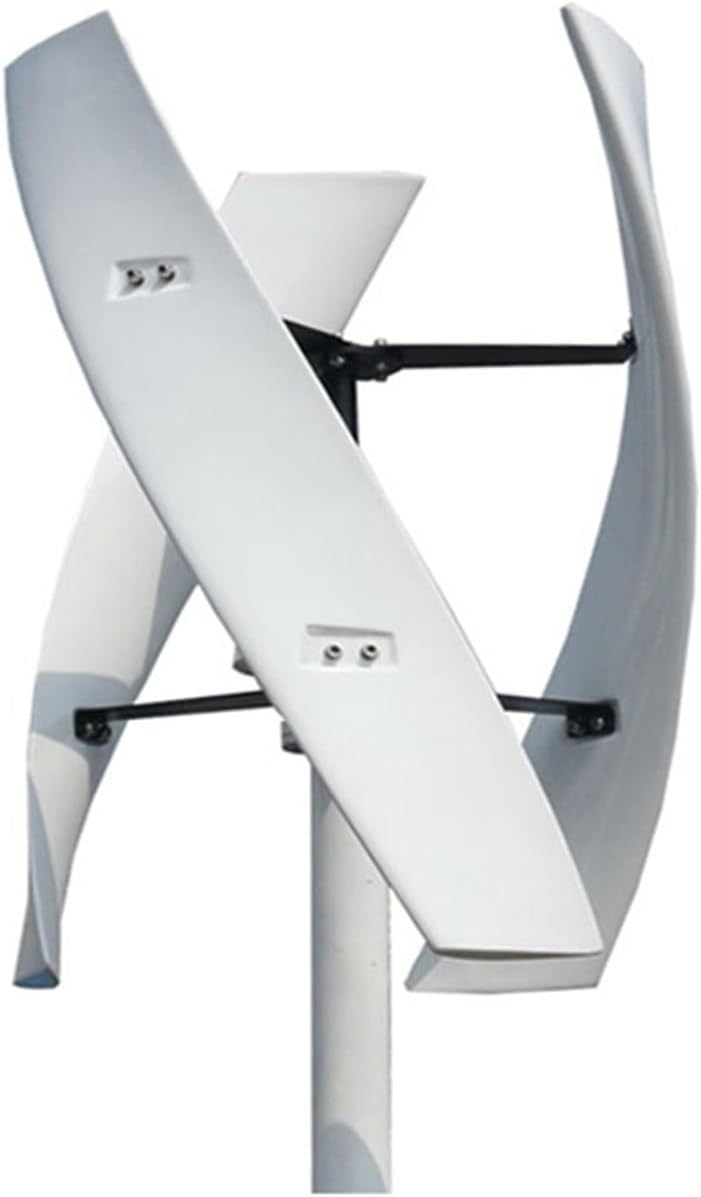 Windmill Generator, 10KW Home Low Noise Wind Turbine Vertical Windmill Electric Generator 10000W 12V 24V 48V Low Wind Speed Starting Wind Turbines (Color : White, Size : 24V_10KW)