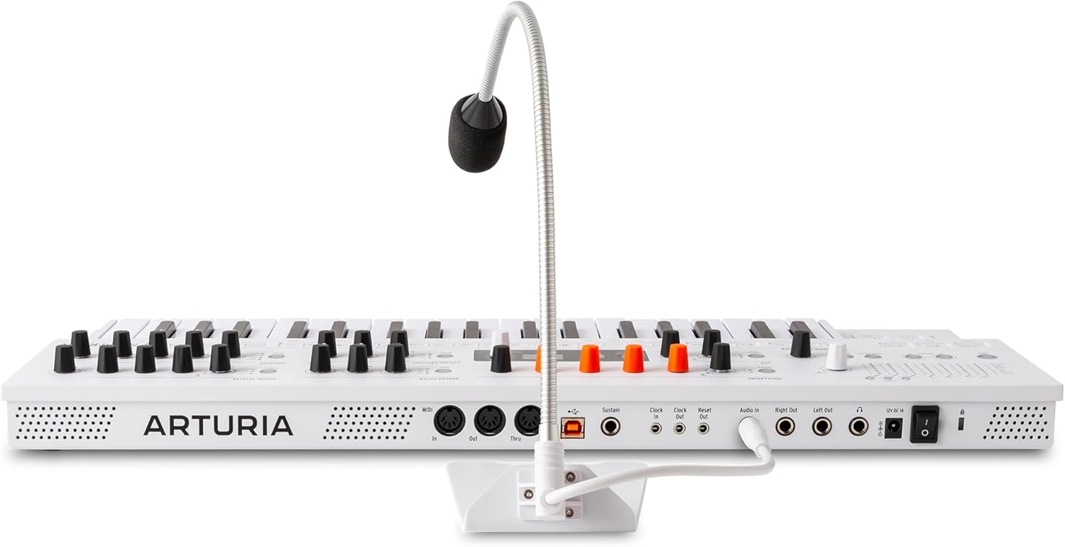Arturia MiniFreak 37 Key Polyphonic 6-Voice Hybrid Synthesizer Keyboard (White, MiniFreak Vocoder)