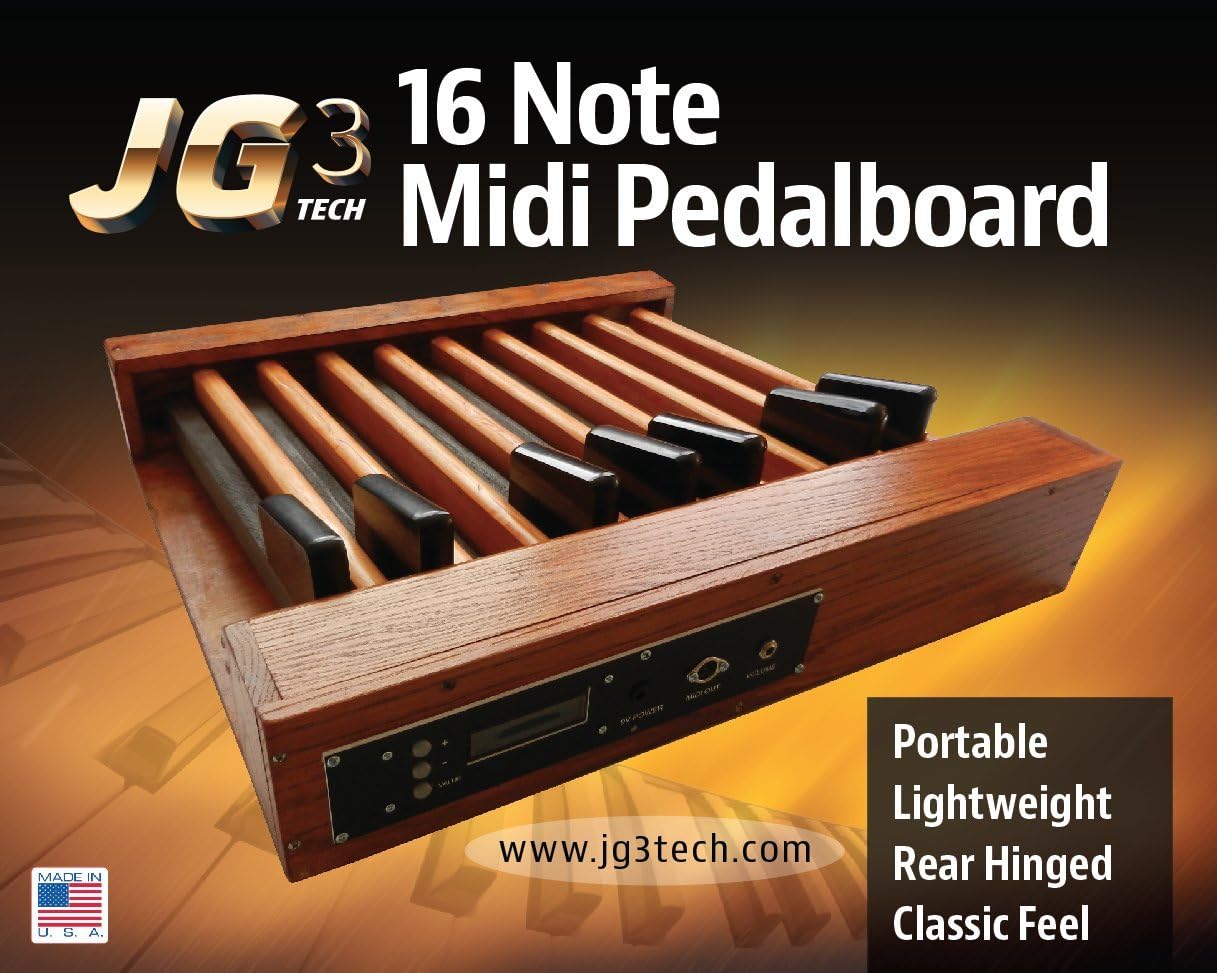 JG3 Tech 16 Note Midi Bass Pedal Foot Controller - 10% OFF LIMITED TIME ONLY