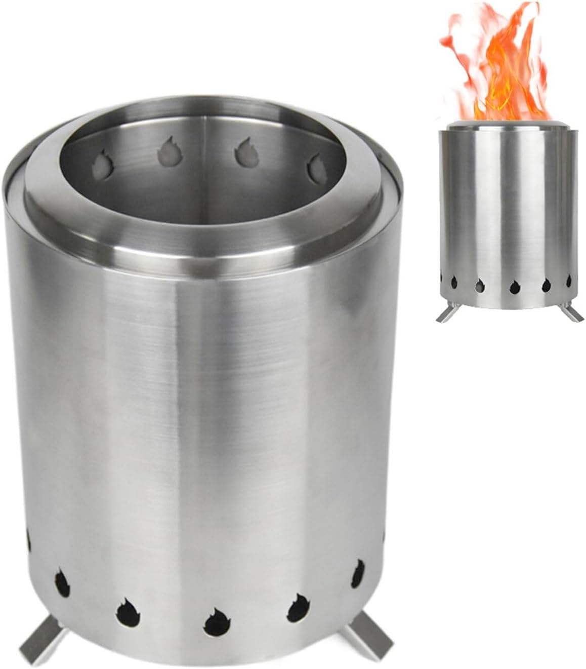 Garden supplies Camping Wood Stove Stainless Steel Outdoor Smokeless Fire Pit Small Backpacking Stove for Traveling Hiking Picnic Outdoor heater