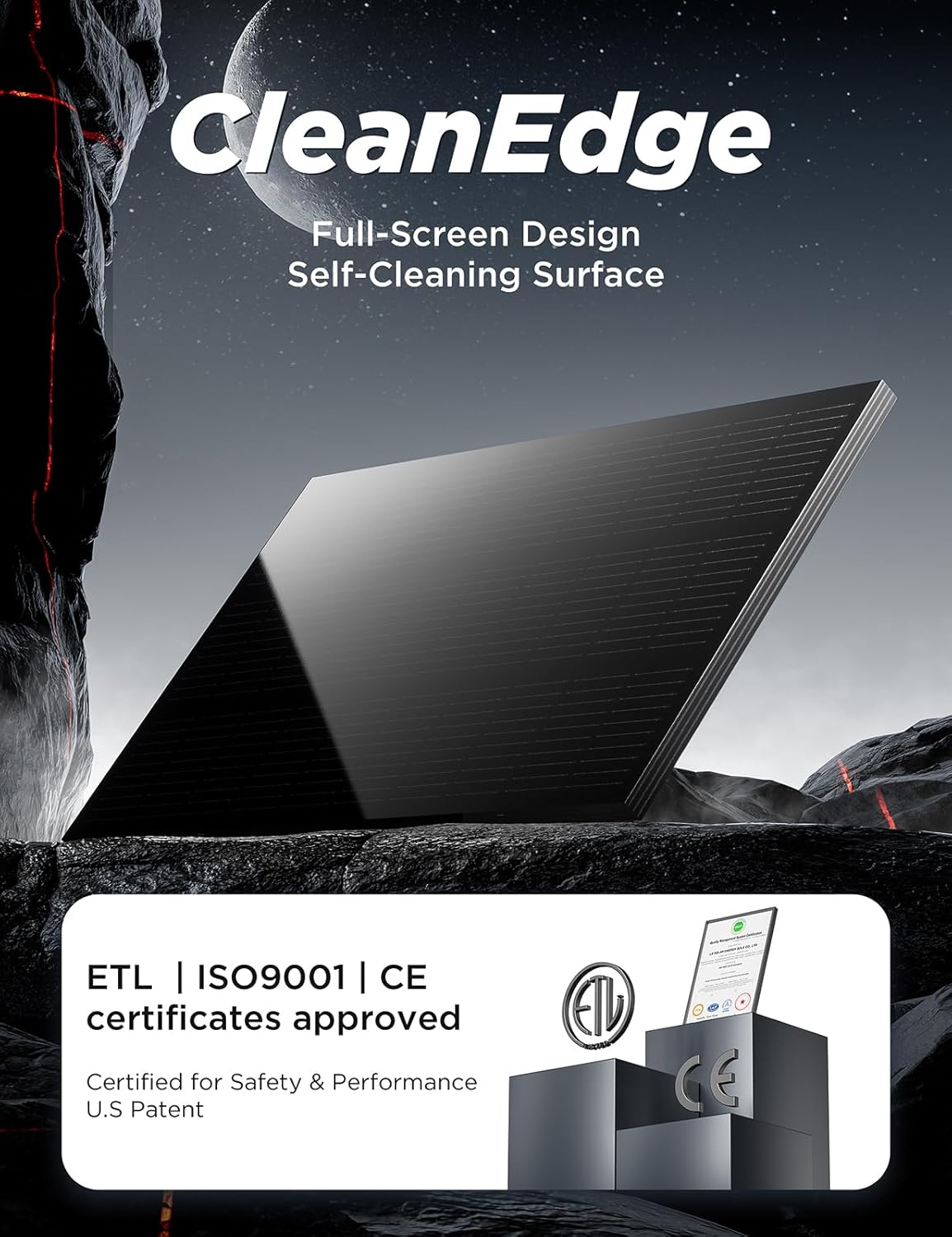 STAR 870 Watt Solar Panel, 2PCS 435W 48V/24V Solar Panels with Full-Screen Design & Maintenance-Free, 25% High-Efficiency Monocrystalline, Reliable Power for RV, Marine, Roof, Home, and Off-Grid