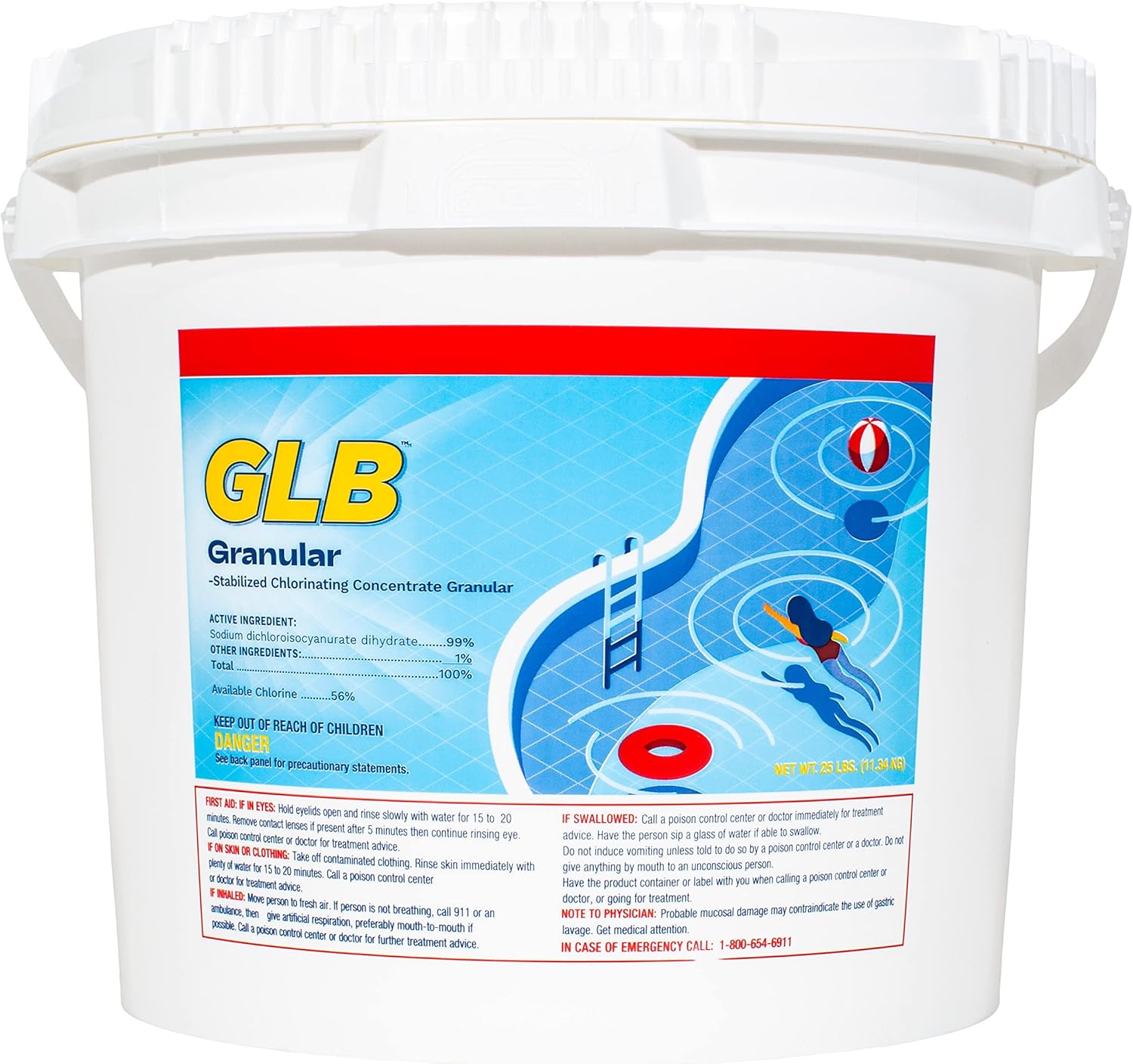GLB 71222A Lonza Granular Chlorine (25 lb), No Size, No Color