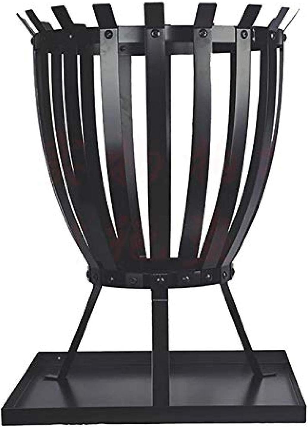 Fire Pit BBQ Grill Fire Bowl Portable Campfire Round Bonfire Winter Heater for Patio Backyard Garden Park Bonfire Pit Wood Burning Pit for Camping, Parties, Festivals