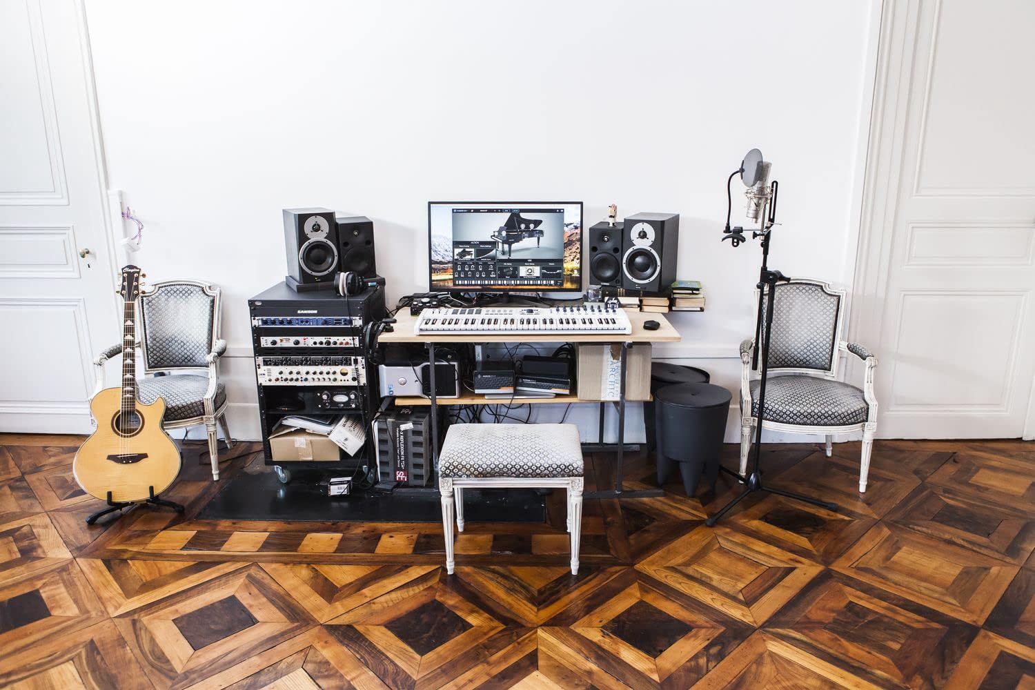 Arturia KeyLab 49 MkII MIDI Keyboard Controller - Black Bundle with Headphones, Sustain Pedal, and Austin Bazaar Polishing Cloth