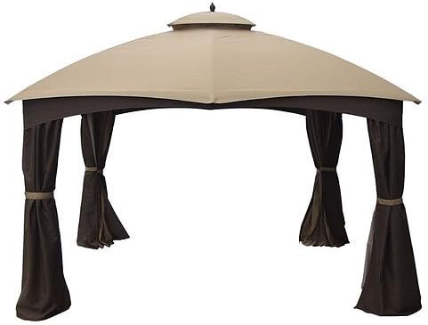 Garden Winds Replacement Canopy for Allen Roth 10x12 Gazebo Model GF-12S004B - Performance 350 Fabric - Beige