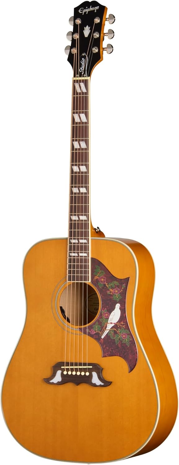 Epiphone Dove Studio Acoustic Electric, Natural with Bag