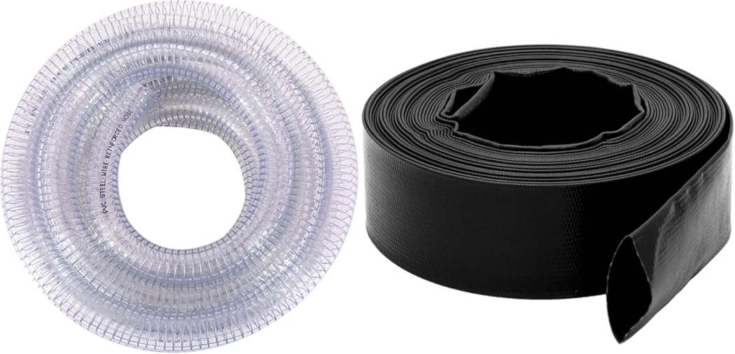 DAVCO Extra Heavy Duty Discharge Pool Backwash Hose, PVC Reinforced Tubing With Spiral Steel Wire