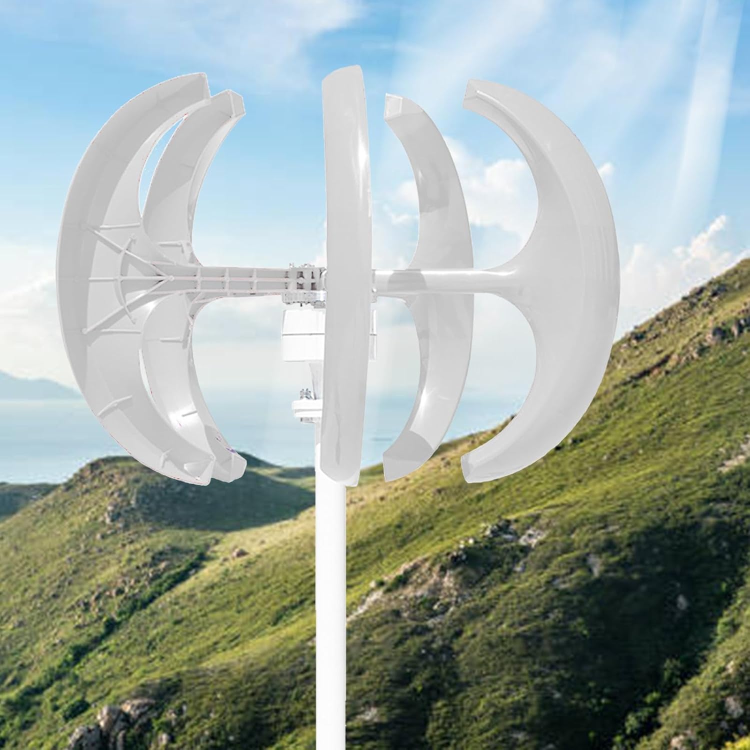12000W Wind Turbine Generator Kit, 12V/24V/48V/72V/110V/220V, Complete Hybrid Solar Wind System with Controller, High-Efficiency Wind Power Generator, Ideal for Off-Grid Use