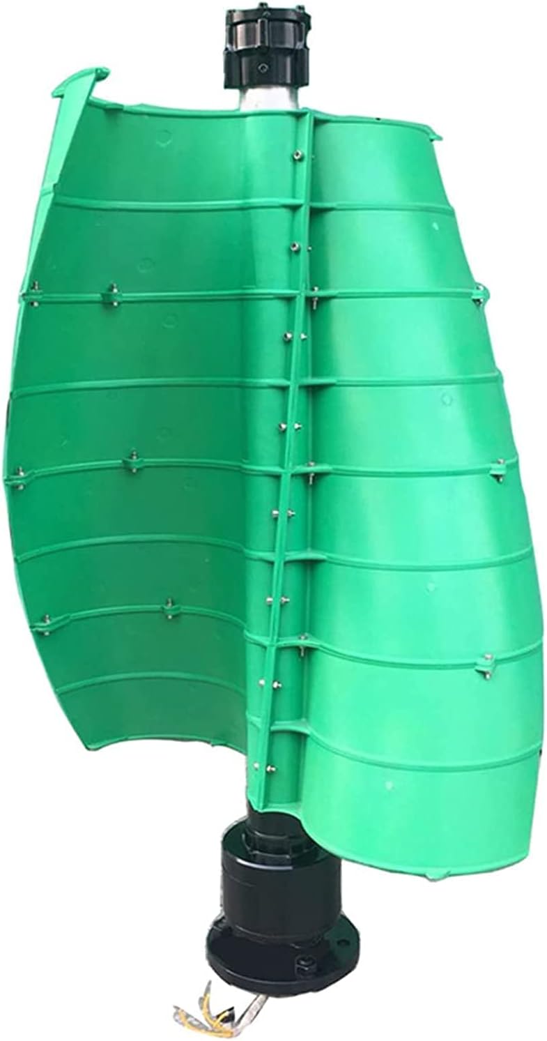 Wind Turbine Generator Green Portable Vertical Wind Turbine Helix Blade Wind Power Turbine Generator for Home Camping