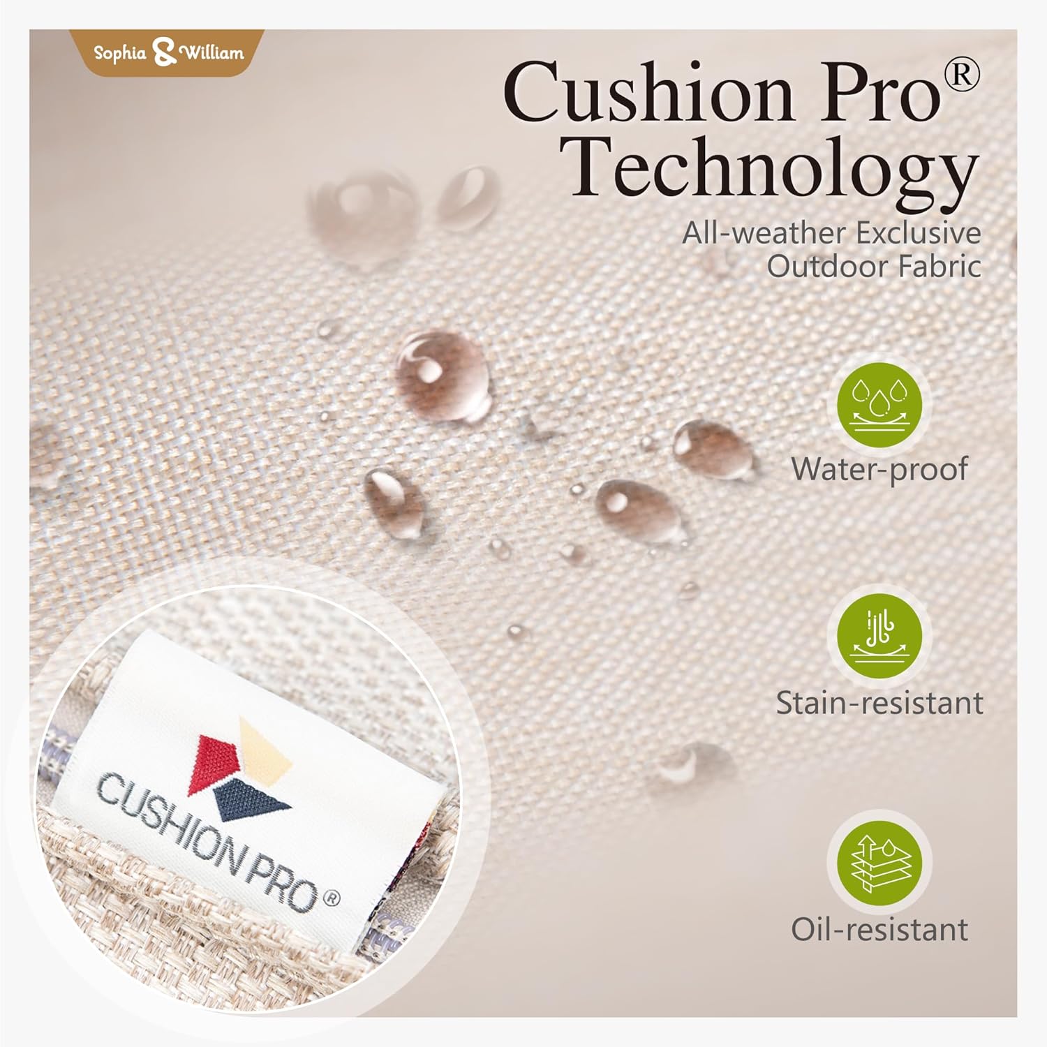 Sophia & William Patio Furniture Sets for 7 with Fire Pit Table 45