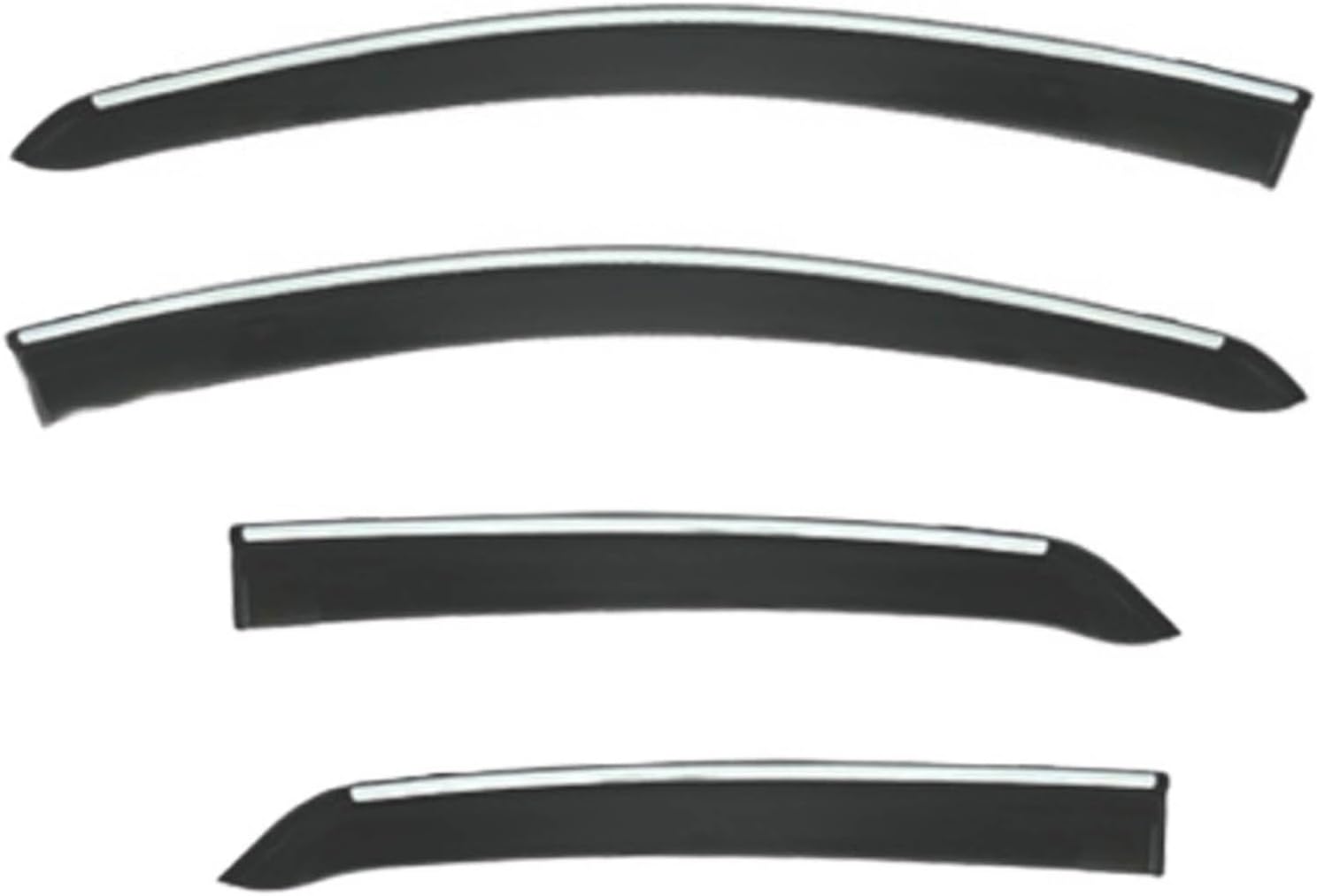 Window Deflectors for Toyota Yaris Sedan MK2-XP90 2006-2010, Sun Rain Guard Window Visors Vent Shades with Bright Stripes Car Accessories