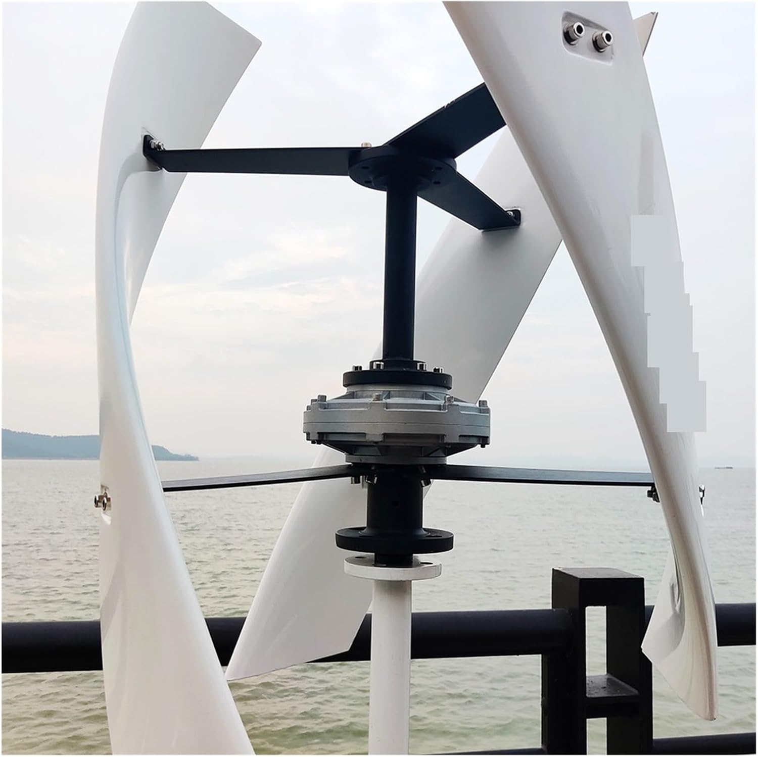 5KW 24V 48V Vertical Axis Low-Speed Wind Turbine With Energy And Low Noise For Household Use Horizontal Rotation With High Efficiency Low Starting Speed for Home(With off grid system,24V_5000W)