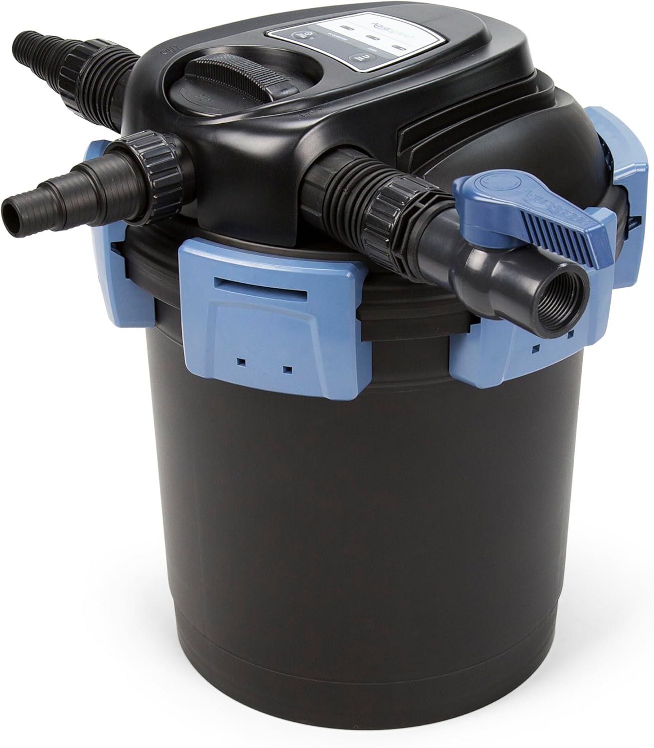 Aquascape 95053 UltraKlean 2000 Gallon Biological Pressure Filter with 14 Watt UV Clarifier Sterilizer for Pond Water Feature, 2,700 GPH Black