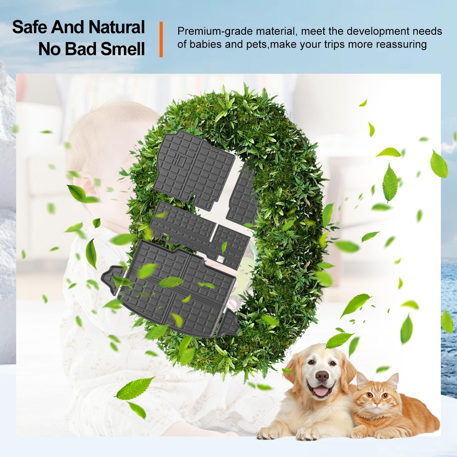 powoq Fuel Cargo Mat Compatible with 2023 2024 2025 2026 Honda CRV Trunk Mat TPE Trunk Liner Backrest Cargo Liner Replacement for 2023 2024 2025 2026 Honda CRV Accessories (Fit Fuel Lower Deck)