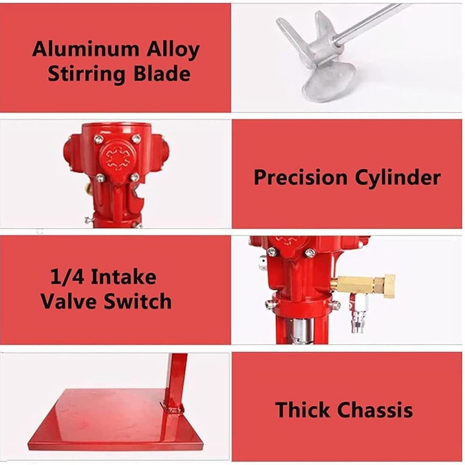 Automatic Lifting Paint Stirring Machine, Desktop Vertical Air Mixer 5 Gal/20L for Paint Mixing, Dye Mixing, Hydrosol