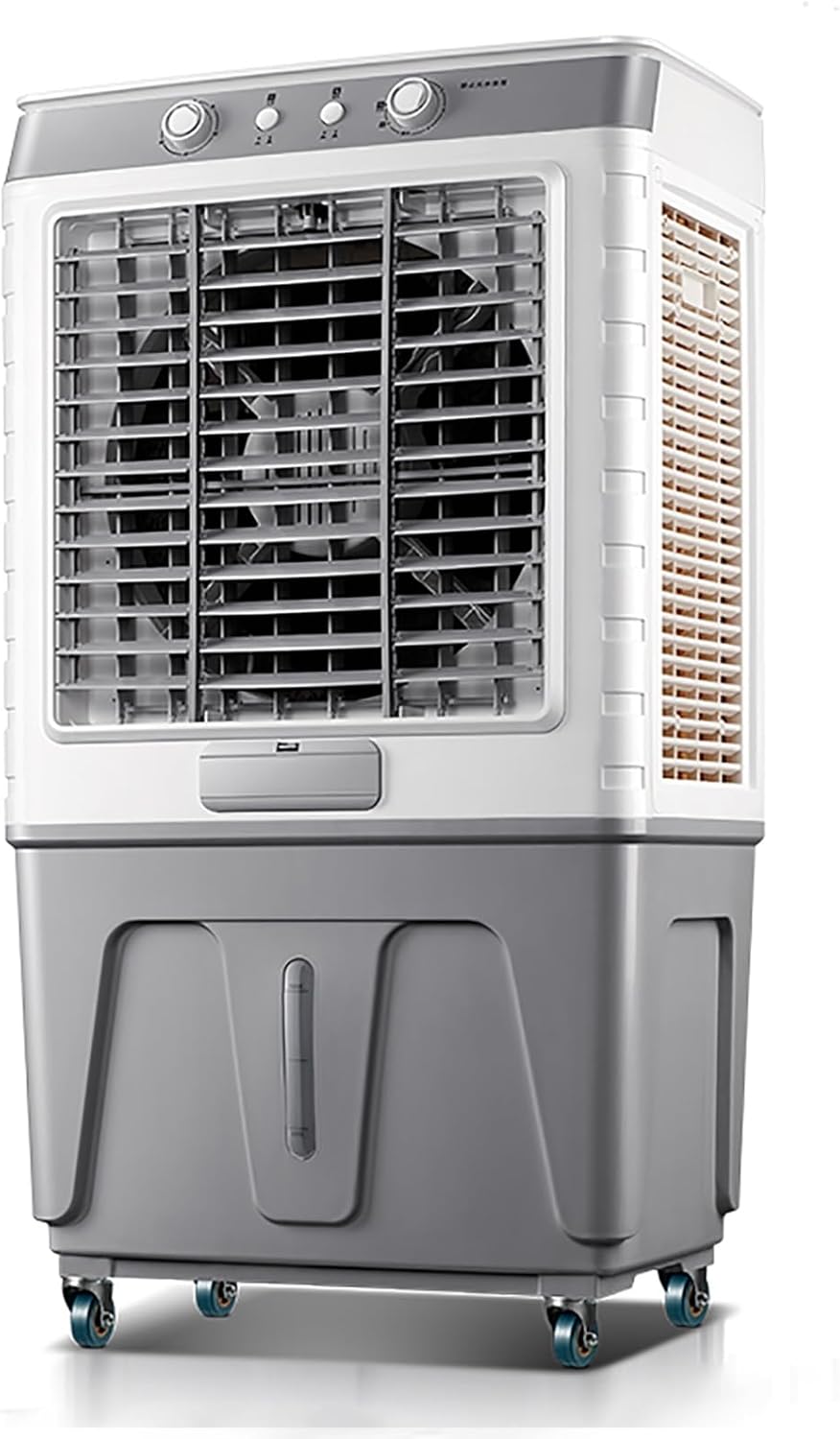 Evaporative Air Cooler 8600CFM Swamp Cooler with 80L Water Tank, 120°Oscillation with Remote, Timer, Honeycomb Pad Cooling, 3 Wind Speeds, 6 Ice Packs for Outdoor Indoor Use