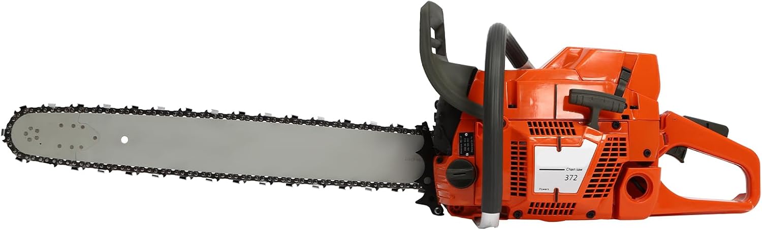 71.8cc 24in Gas-Powered Chainsaw, 3.9KW, Orange, 2800RPM, with Safety Guard and Maintenance Kit for Tree Felling and Pruning