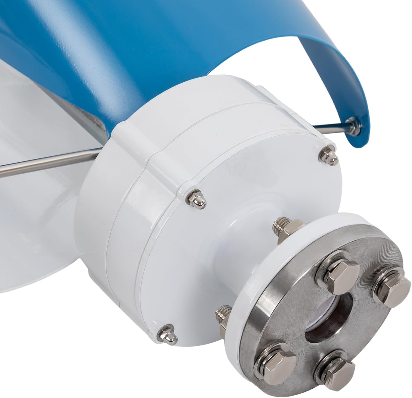 Vertical Axis Wind Turbine 500W 12V Permanent Magnet Generator 2-Blades For Home, Corporate And Industrial W/Controller, Blue&White