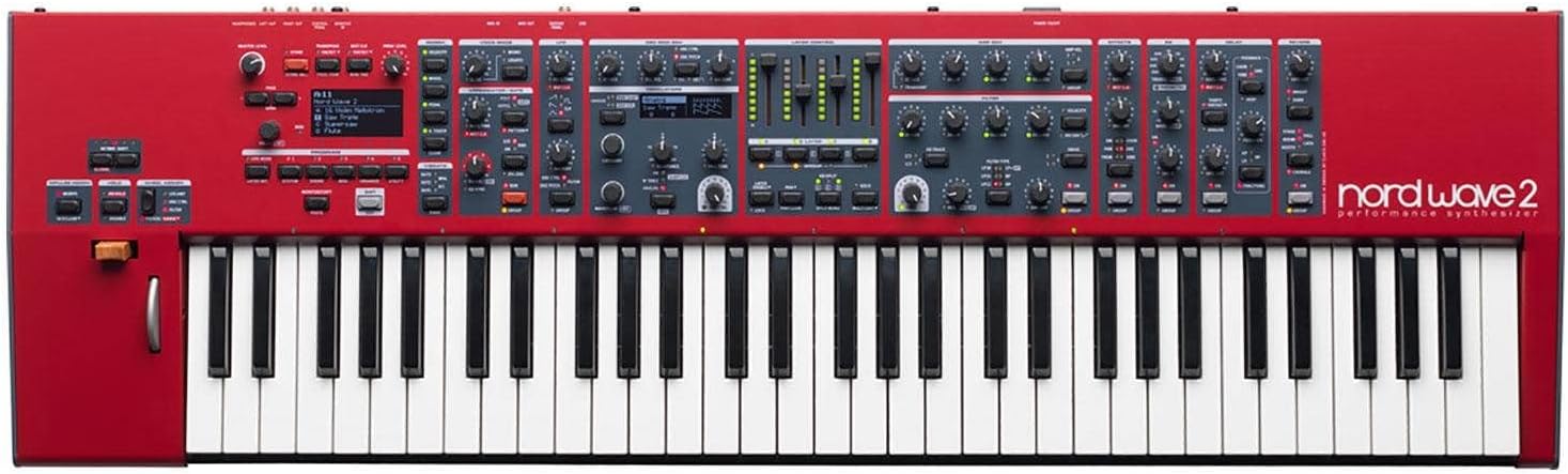 Nord USA, 61-Key Wave 2 4-Part Performance Synthesizer, with Virtual Analog Synthesis, Samples, FM and Wavetable