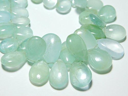 13 inch Natural Beads Strand of 8x6-16x10mm Smooth Teardrop Aquamarine Gemstone briolletes Beads for DIY Jewelry - Necklace, Bracelet, Earring, Ring.