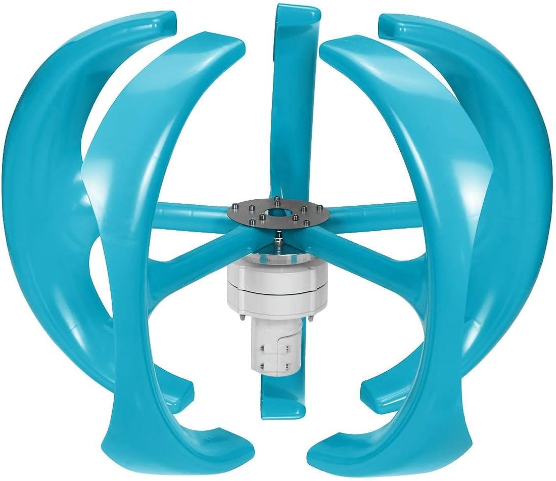 9000W 12V 24V 5 Blades Lantern Wind Turbines Generator Vertical Axis Motor Kit for Home Hybrids Streetlight Use Electromagnetic
