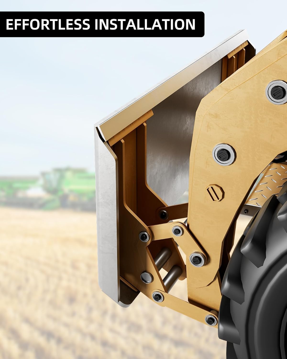 1/2 in Skid Steer Attachment Plate, Steel Skid Steer Mount Plate, Quick Attachment Loader Plate Easy to Weld or Bolt to Different Accessories