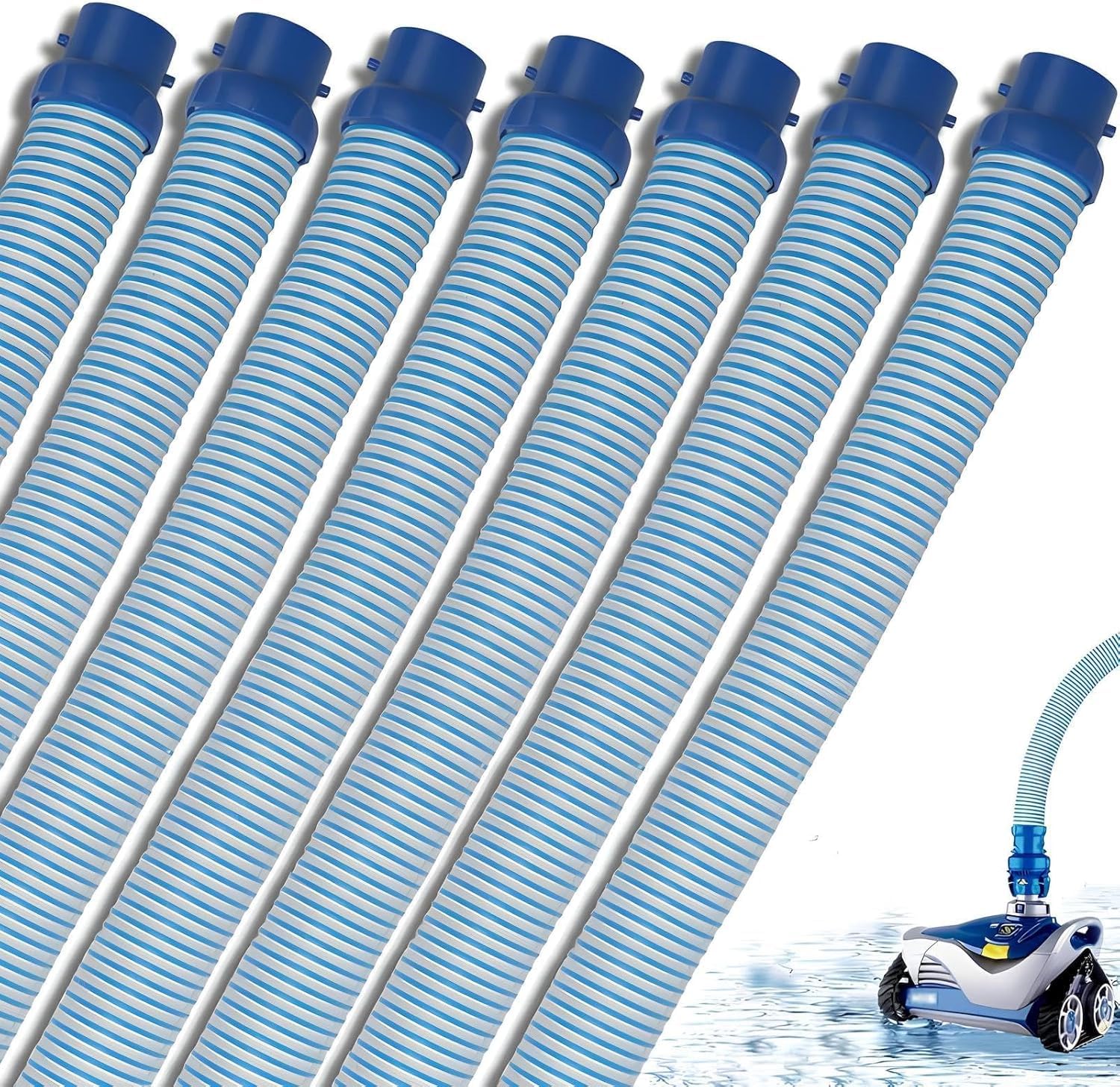 Premium R0527700 Pool Cleaning Vacuum Hoses 7 Pack, Fast Twist Lock Hose Replacement Kit Compatible with Zodiac Baracuda MX6,MX8,X7,T3,T5 Swimming Pool Cleaner