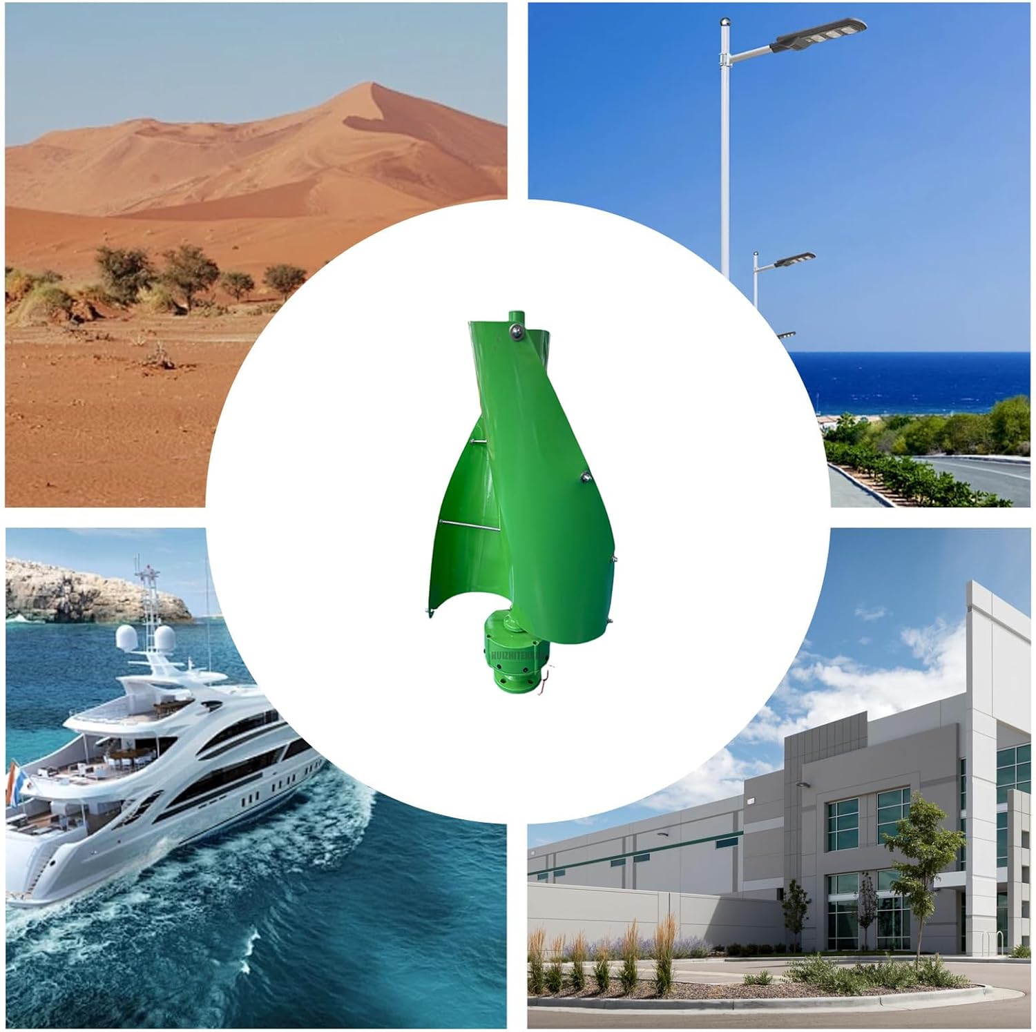 800W Wind Turbine Power Generator 12V 24V 48V Ac Output Spiral Wind Turbine Kit Suitable for Outdoor Use with Charge Controller