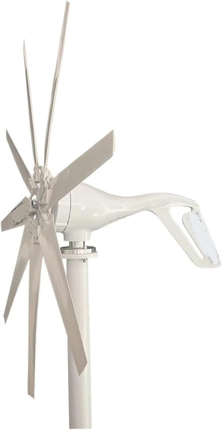 Wind Turbine Generator Kit, 2000W 48V Wind Turbine with 8 Blades Small Wind Turbine for Home Use Low Noise High Efficiency for Hybrid Solar Wind System(12V)