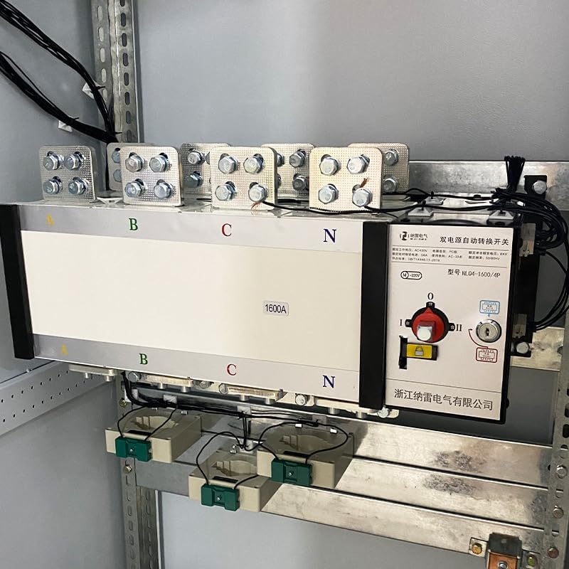Double Power Automatic Transfer Switch NLQ4-1600A4P Dual Power Automatic Transfer Switch self-Starting Generator Two-Input one-Output fire Protection Type(NLQ4-1600A/4P)