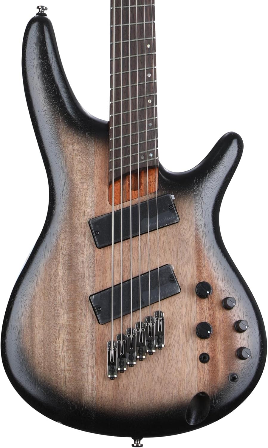 Ibanez Bass Workshop SRC6MS 6-string Multi-Scale Bass Guitar - Black Stained Burst Low Gloss