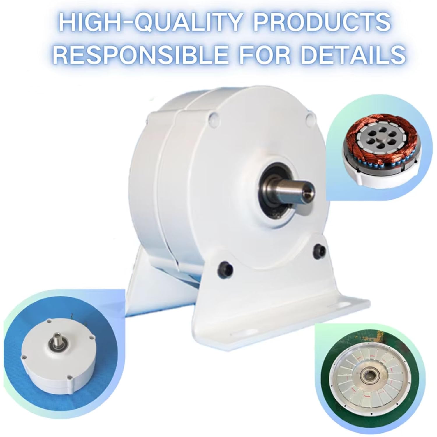 48v,BAOJUHUIKANG 5000W Permanent Magnet Generator 12V 24V 48V 220V 450Rpm AC DC Permanent Magnet Alternator Motor with Controller for Wind Water Turbine(with Base)