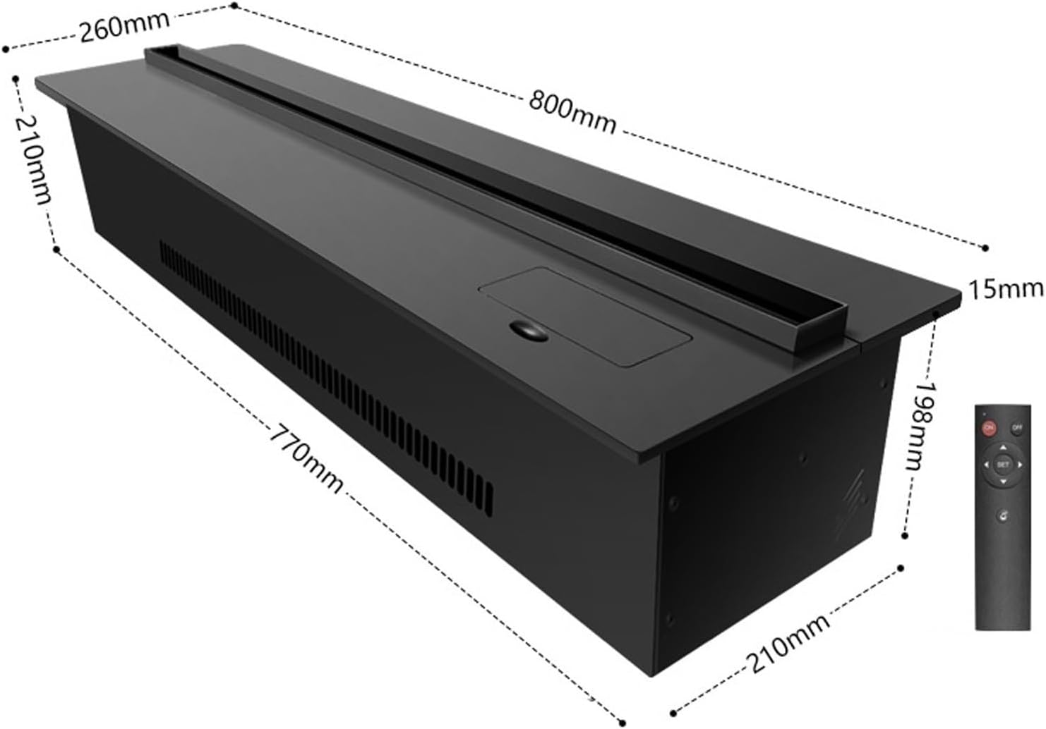 3D Water Vapor Fireplace with Humidifier Flame 31