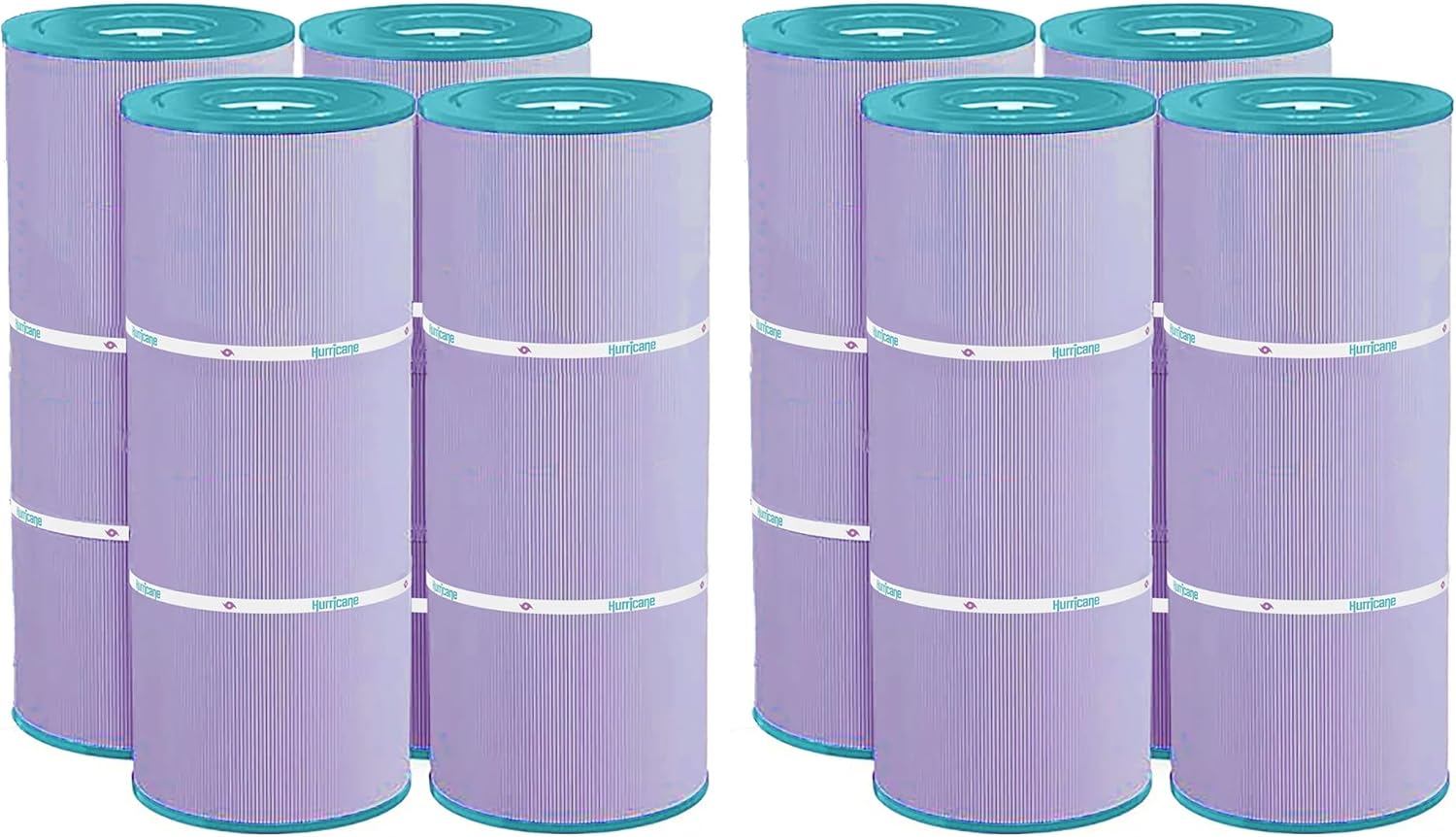Hurricane Filters 8 Pack HF56SV-04 Platinum Purple Pool Filter Cartridge - Replacement for PA56L, Hayward SwimClearC2030, CX481X RE PAK4
